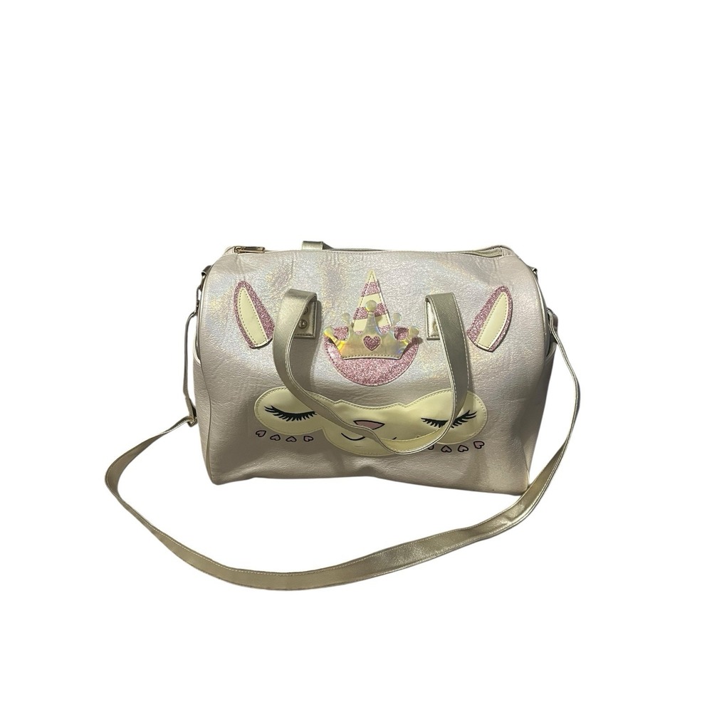 Underonesky Metallic Pink Unicorn Bag Sparkly With Over‎ the Shoulder Strap